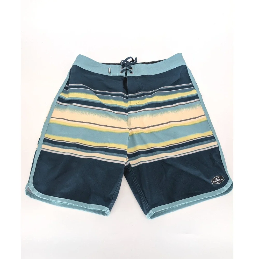 O'Neill Hyperfreak Boardshorts Mens 30 Blue Striped 19